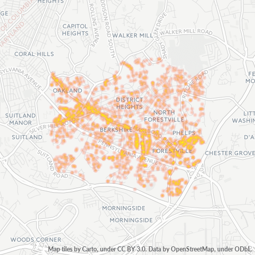20747 Business Density Heatmap