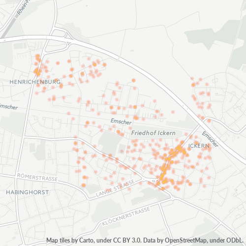 Heatmap für plz 44581