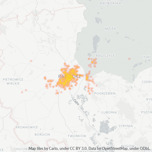 47-400 Mapa intensywności działalności gospodarczej