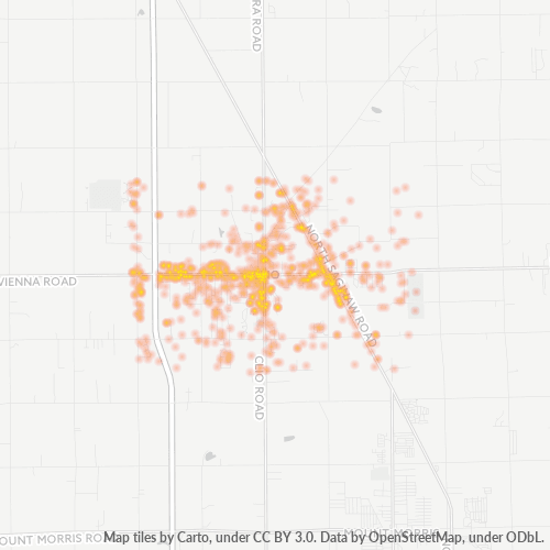 48420 Business Density Heatmap