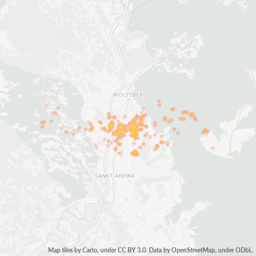 Heatmap für postleitzahl 9431