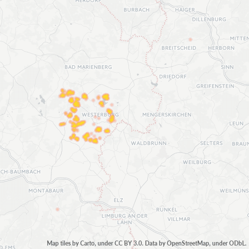 Heatmap für plz 56459