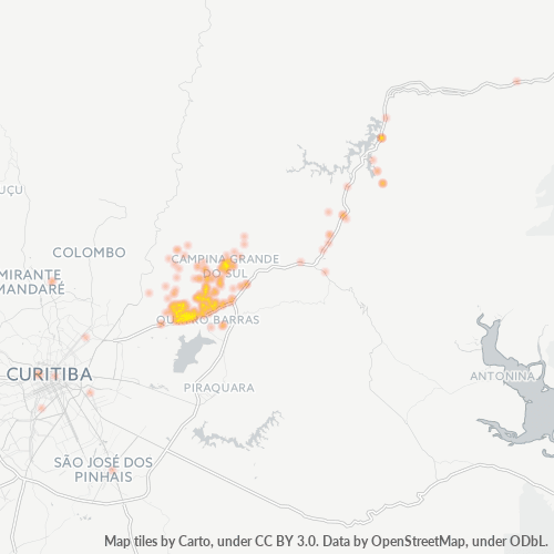 83430-000 Mapa de calor de densidad empresarial