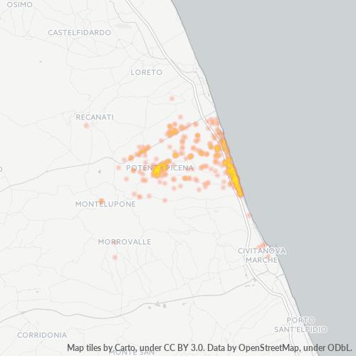 Mappa di calore per cap 62018