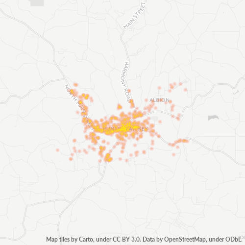 15767 Business Density Heatmap