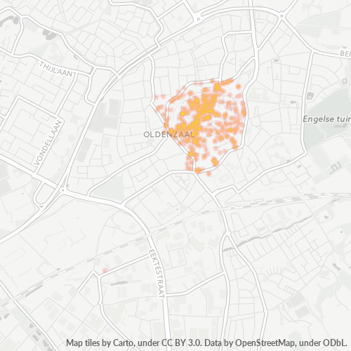 Heatmap voor postcode 7571