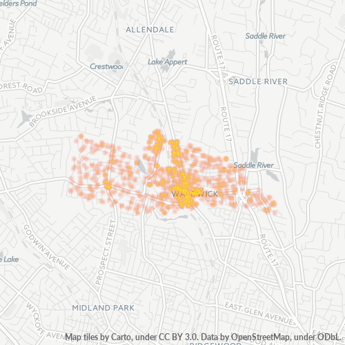 07463 Business Density Heatmap