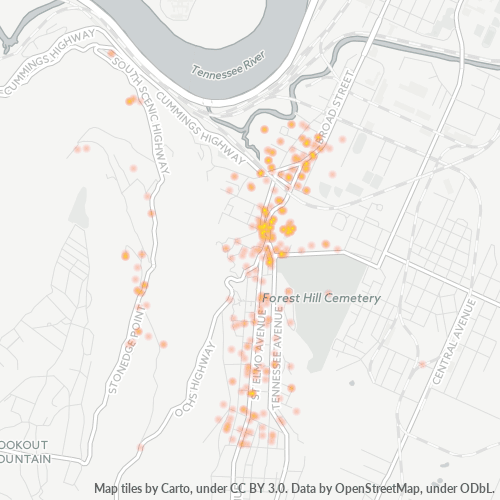 37409 Business Density Heatmap