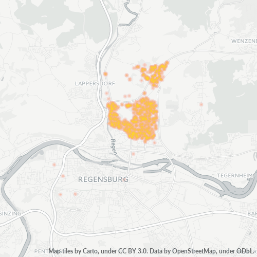 Heatmap für plz 93057