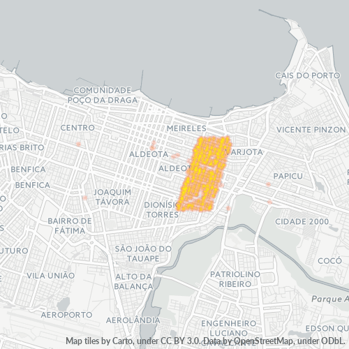 60170-000 Mapa de calor de densidad empresarial