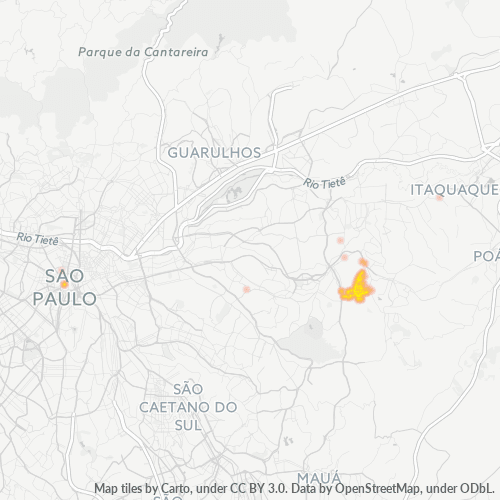 08255-000 Mapa de calor de densidad empresarial
