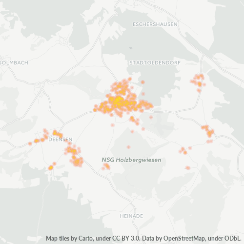 Heatmap für plz 37627