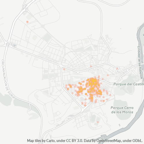 Mapa de calor para código postal 42003
