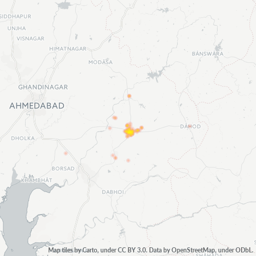 389001 Business Density Heatmap