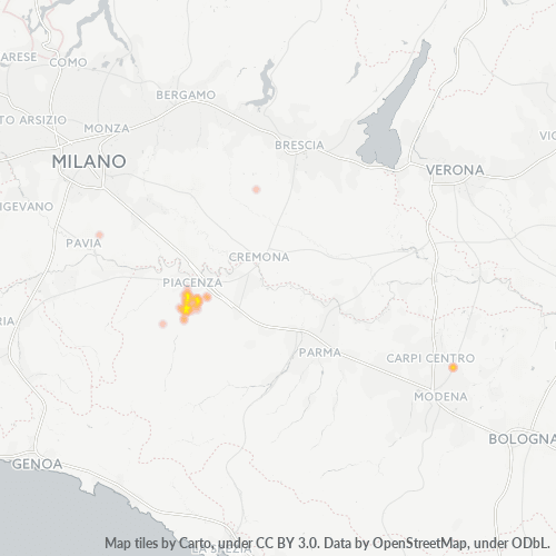 Mappa di calore per cap 29027