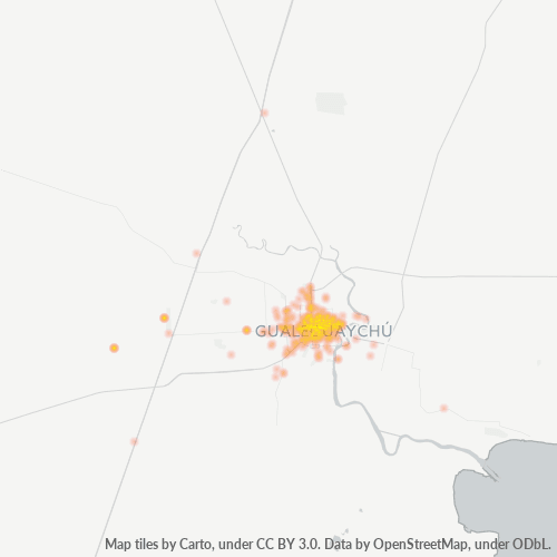 2820 Mapa de calor de densidad empresarial
