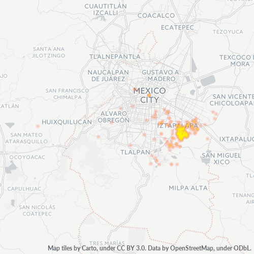 09700 Mapa de calor de densidad empresarial