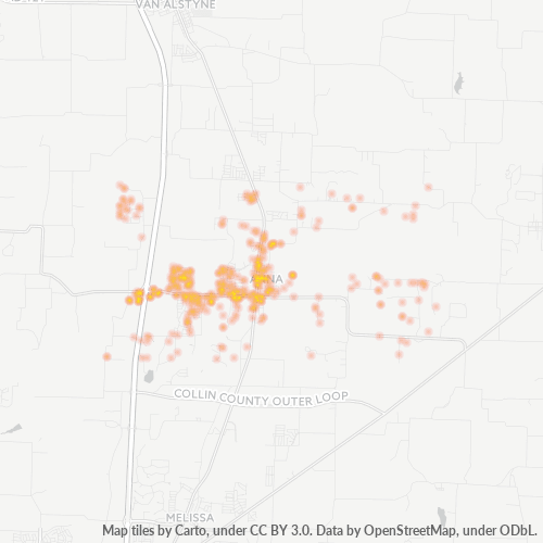 75409 Business Density Heatmap