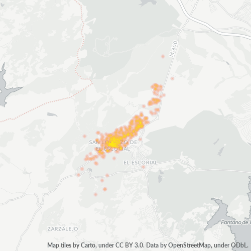 28200 Mapa de calor de densidad empresarial