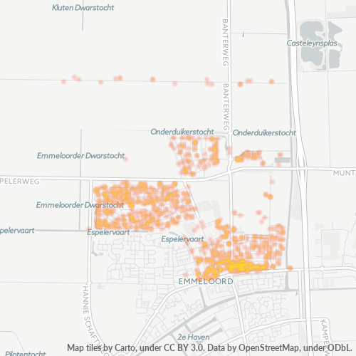 Heatmap voor postcode 8302