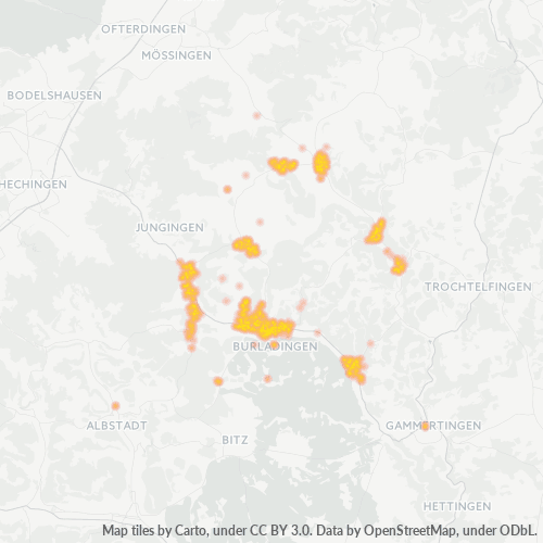 Heatmap für plz 72393