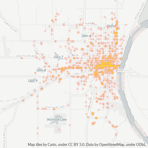 66002 Business Density Heatmap