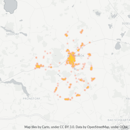23623 Standortdichte-Heatmap