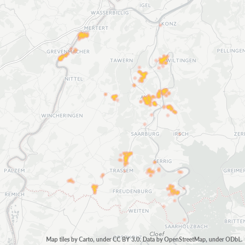 Heatmap für plz 54441