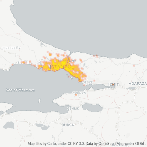 34000 Şirket Yoğunluğu Isı Haritası