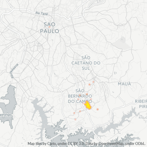 09715-000 Mapa de calor de densidad empresarial