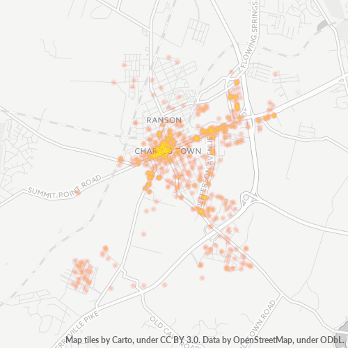 25414 Business Density Heatmap