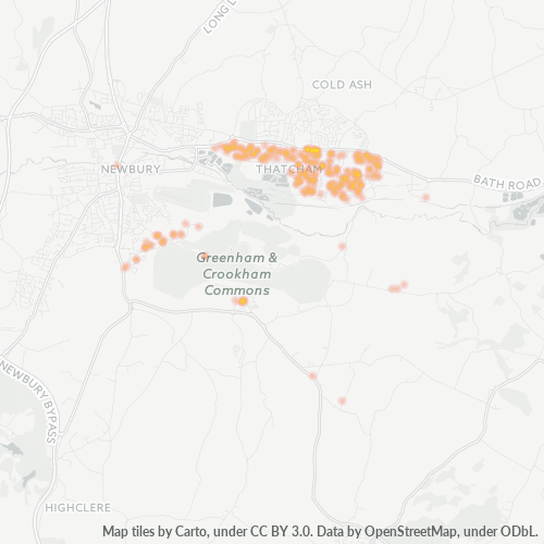 RG19 Business Density Heatmap