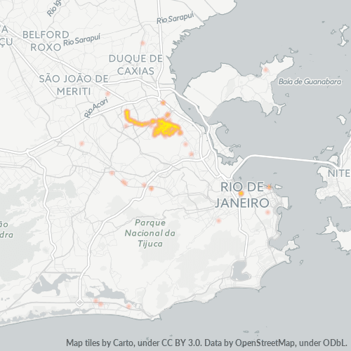 21070-000 Mapa de calor de densidad empresarial