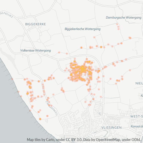 Heatmap voor postcode 4371
