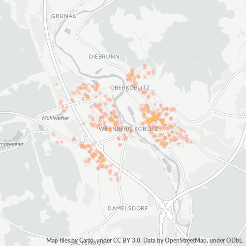 Heatmap für plz 92533