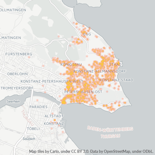 Heatmap für plz 78464
