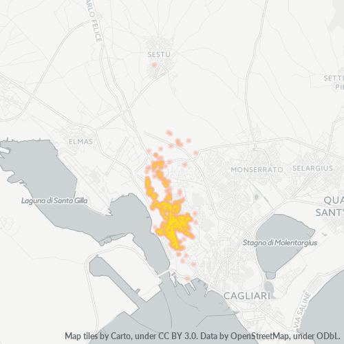 09122 Mappa di concentrazione per la densità di aziende