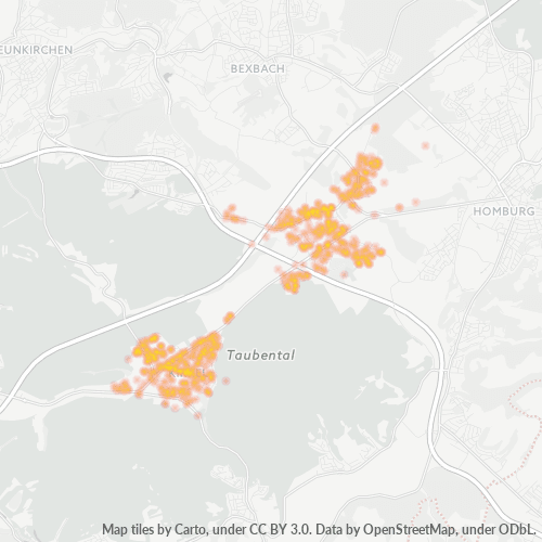 Heatmap für plz 66459