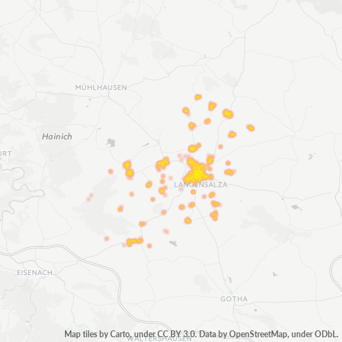Heatmap für plz 99947