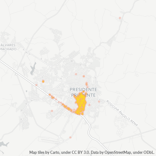 19013-000 Mapa de calor de densidad empresarial