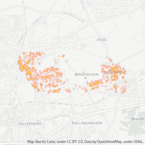 45665 Standortdichte-Heatmap