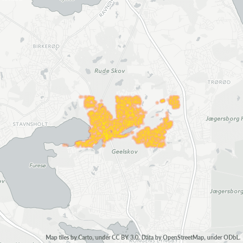 2840 Heatmap over forretningstæthed