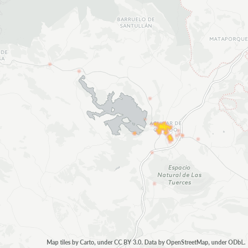 Mapa de calor para código postal 34800