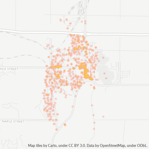 57005 Business Density Heatmap