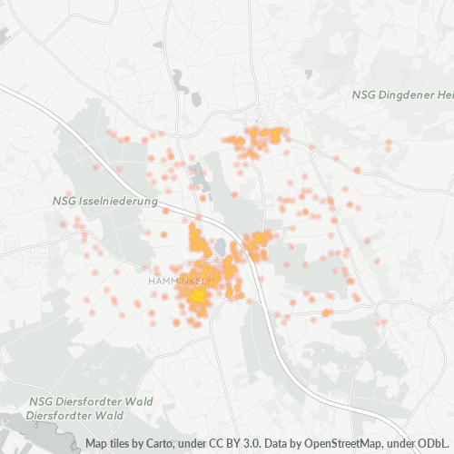 Heatmap für plz 46499