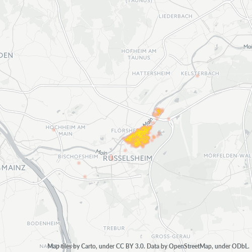 Heatmap für plz 65479