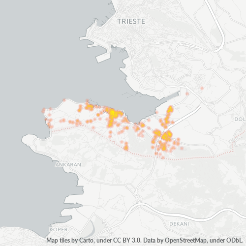 Mappa di calore per cap 34015