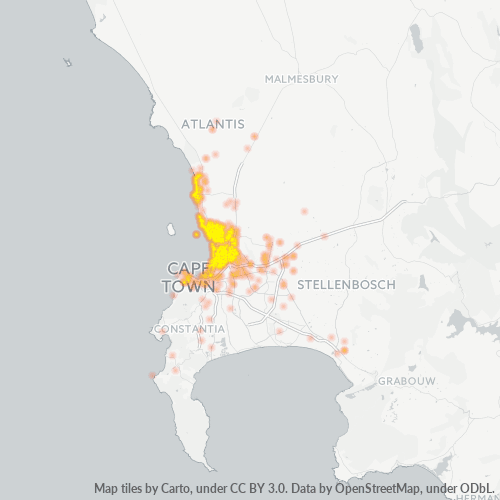 7441 Hittekaart vir Besigheidsdigtheid
