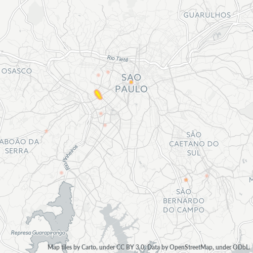 05414-000 Mapa de calor de densidad empresarial