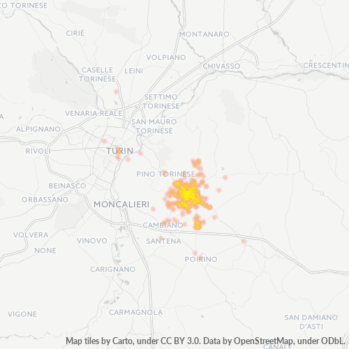 Mappa di calore per cap 10023